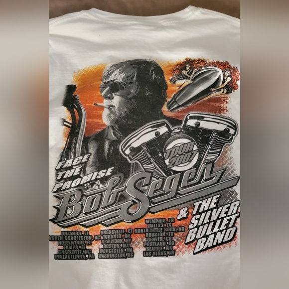 2007 Bob Seger & The Silver Bullet Band Tour Long Sleeve Shirt Size L - Picture 5 of 7